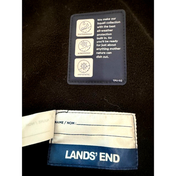 Lands End Grow A-longs Snow & Ski Snowboard Black Pants Jacket Set Medium 10 12 - Picture 10 of 16